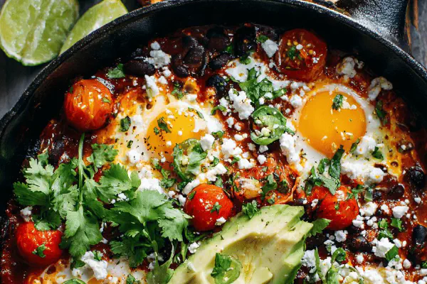 Grilled Ranch Eggs Black Beans