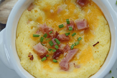 Ham Cheddar Souffles