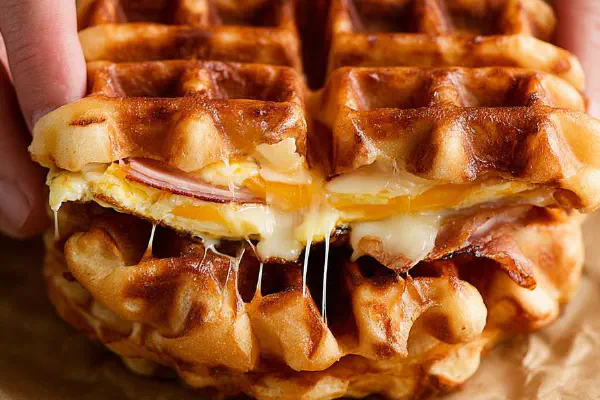 Ham Egg Cheese Biscuit Wafflewiches