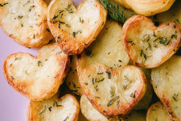 Heart Shaped Roasted Potatoes