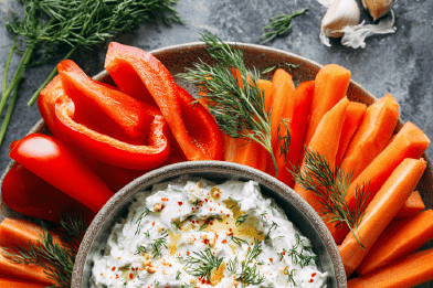 Herb Goat Cheese Dip Crudités