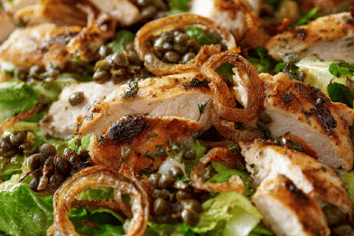 Herbed Chicken & Crispy Shallot Salad
