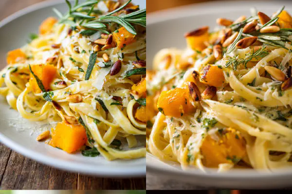 Herbed Creamy Squash Fettuccine