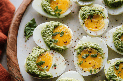Herbed Pesto Egg Dollops