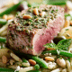 Glazed Pork Filets Fig Herbs