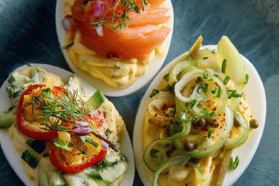 Holiday Deviled Eggs Trio