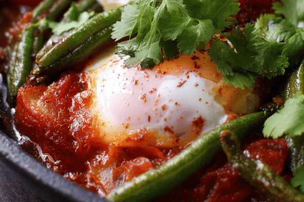 Indian Tomato Poached Eggs