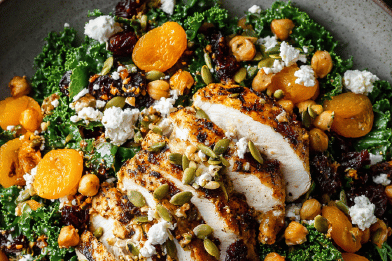 Kale Chicken Fig Salad