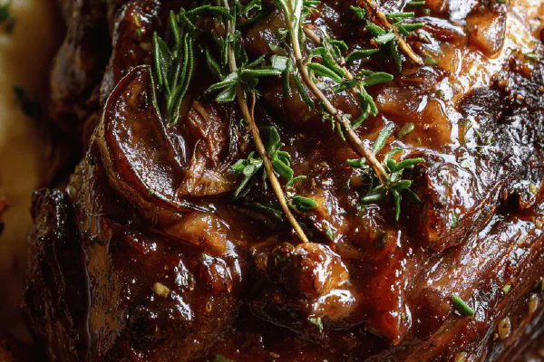 Glazed Lamb Shanks with Buckwheat Honey