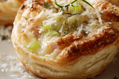 Leek and Ham Puffs