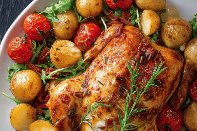 Lemon Chorizo Roast Chicken