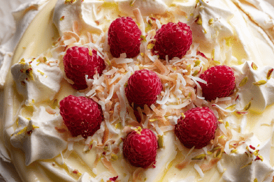 Lemon Pavlova with Twist