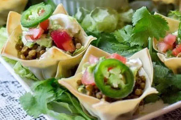 Lentil Wonton Tacos Remix