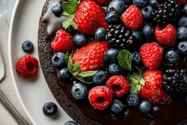 Less Sweet Chocolate Cake