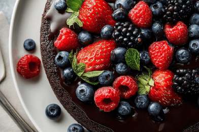 Less Sweet Chocolate Cake