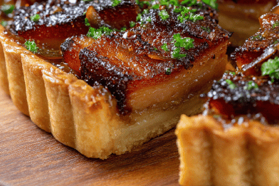 Maple Pork Belly Tart