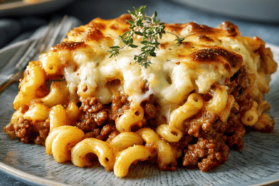 Meaty Cheesy Macaroni Bake