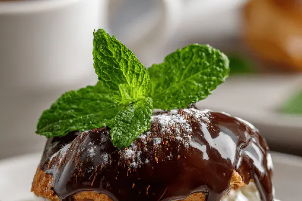 Mint Chocolate Profiteroles