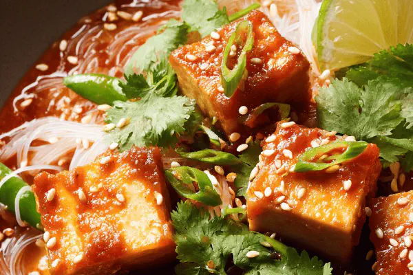 Rice Noodle Salad with Tahini