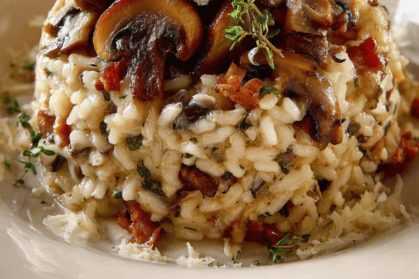 Mushroom Pancetta Risotto Remix