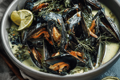 Mussels in Creamy Coconut