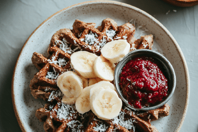 Oat Almond Waffles Twist