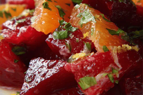 Orange-Glazed Beet Cubes