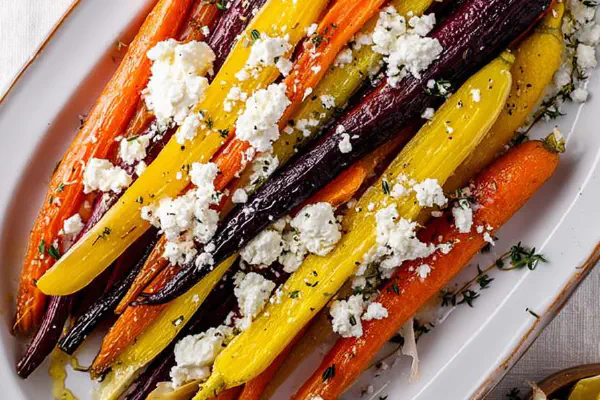 Oven-Roasted Baby Carrots with Ricotta