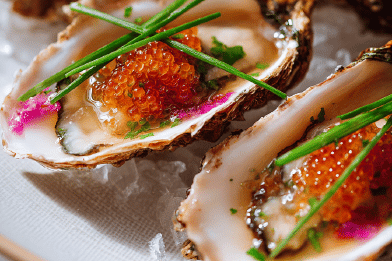 Oysters with Ginger Lime Mignonette