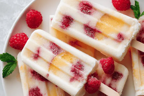 Peach Raspberry Cream Pops