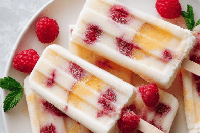 Peach Raspberry Cream Pops