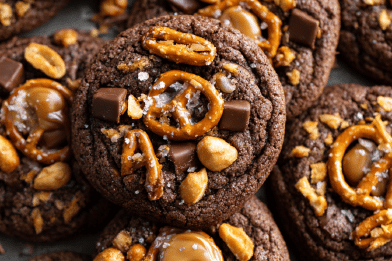 Peanut Butter Pretzel Choc Cookies