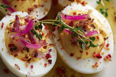 Pickled Eggs with Shallots