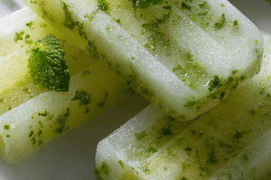 Pineapple Basil Popsicles