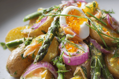 Potato Asparagus Smoked Trout Salad