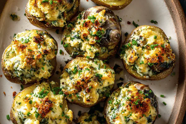 Potatoes Stuffed with Snails