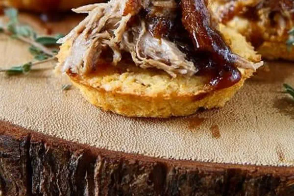 Pulled Pork Cornbread Tarts