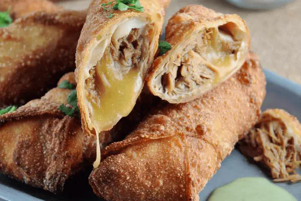 Pulled Pork Smoked Gouda Egg Rolls