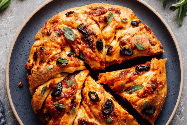 Savory Pan Onion Pizzas