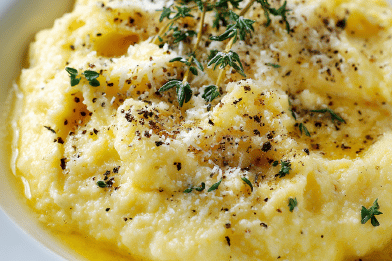 Quick Polenta with Taleggio