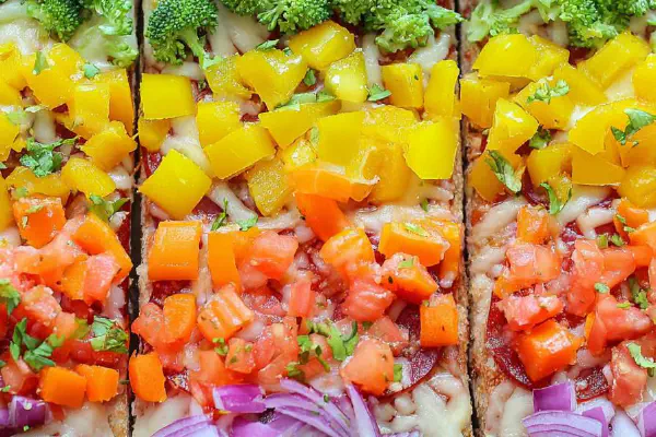 Rainbow French Bread Pizza