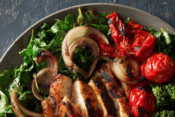 Grilled Shrimp Spring Rolls Salad