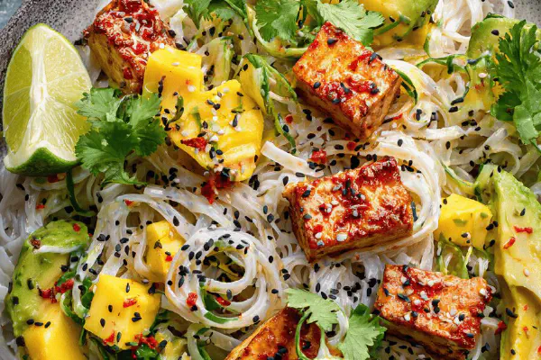 Rice Noodle Salad with Tahini