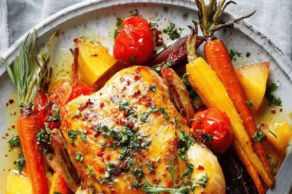 White Wine Thyme Roast Chicken