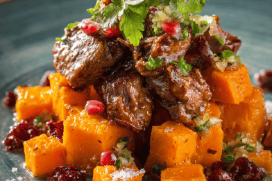Roasted Squash Lamb Canapés