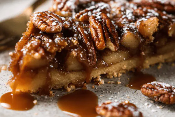 Rum Apple Tart with Salted Caramel