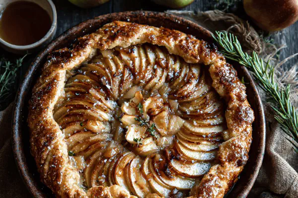 Maple Glazed Upside-Down Apple Cake