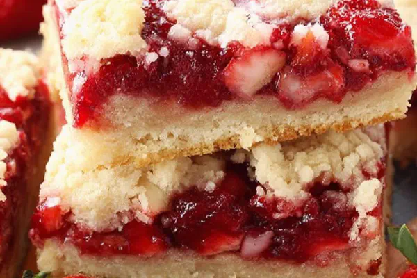 Rustic Strawberry Bars