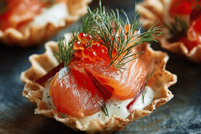 Salmon Gravlax Canapés