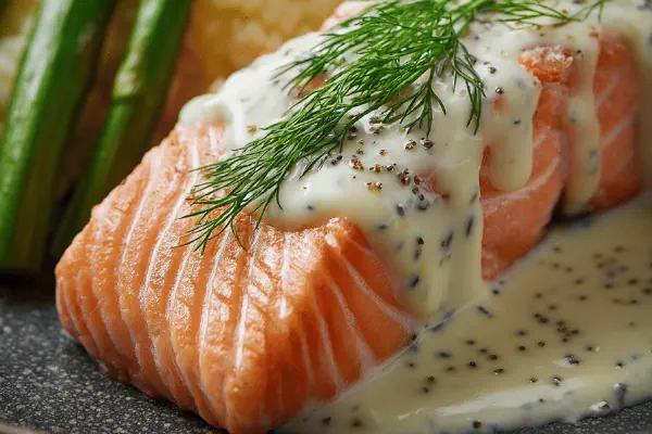 Salmon Poached Horseradish Milk